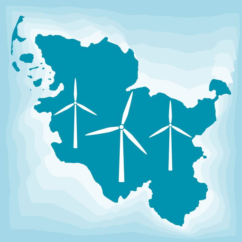 Abbildung für Teilfortschreibung zum Thema „Windenergie an Land“ des Landesentwicklungsplans Schleswig-Holstein – Fortschreibung 2021 - Erster Entwurf Juni 2024 