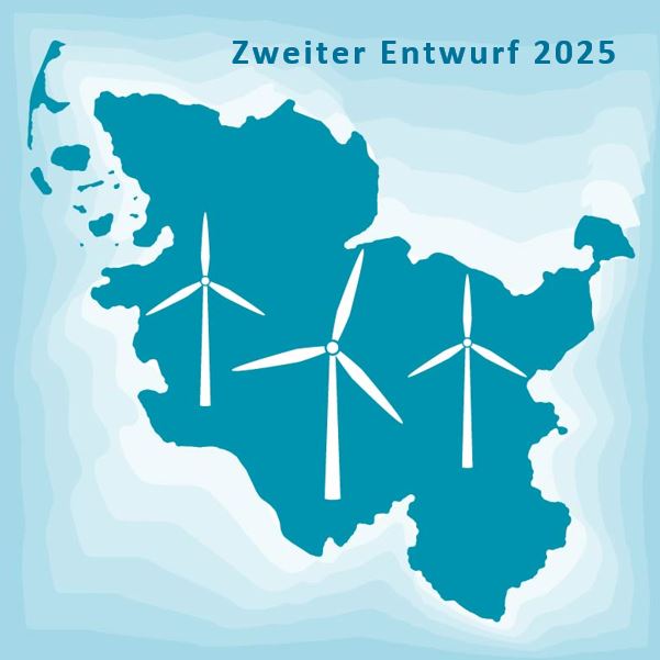 Abbildung für Teilfortschreibung zum Thema Windenergie an Land des Landesentwicklungsplans Schleswig-Holstein – Fortschreibung 2021 - Zweiter Entwurf April 2025